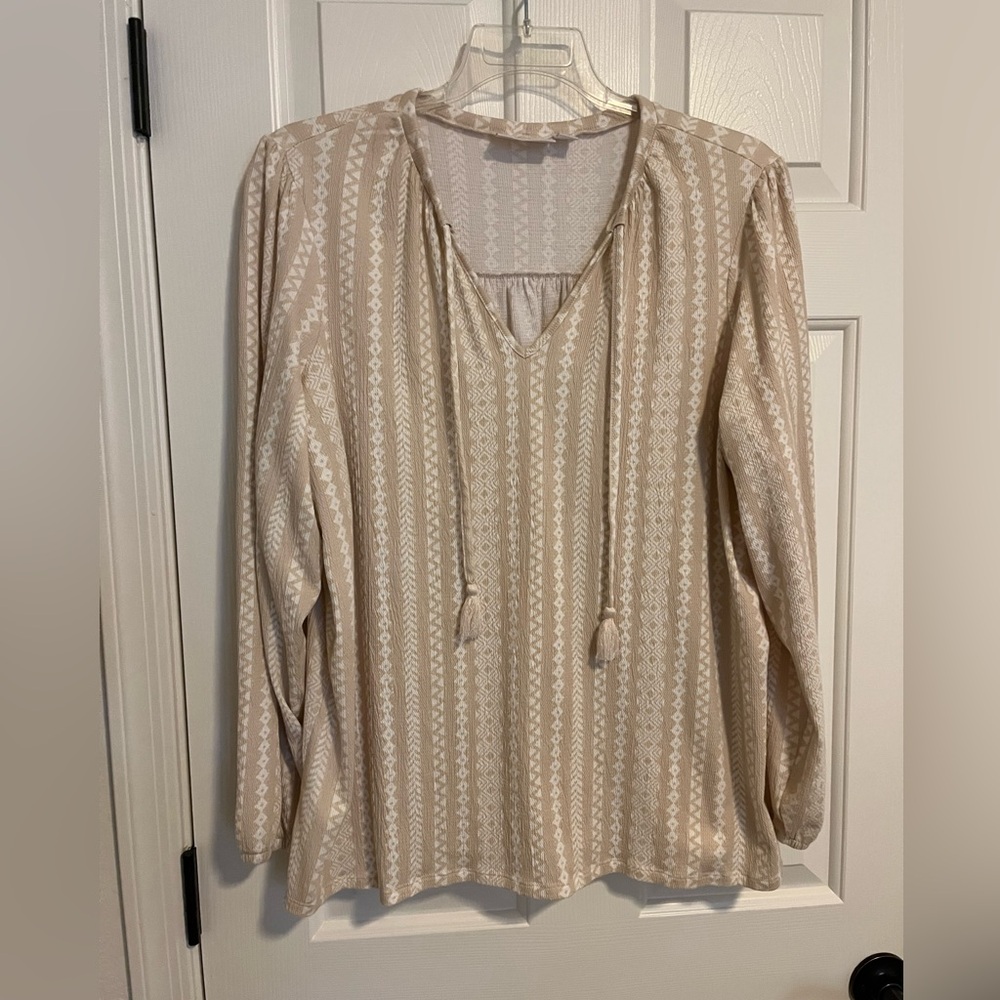 Belle by Kim Gravel Packabelle Gotta Getaway Tassel Top LGE